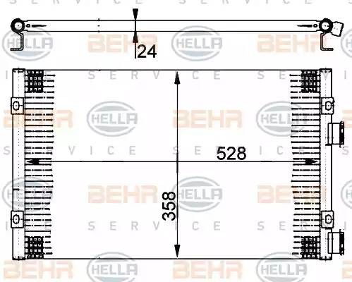 Конденсатор, кондиционер 8FC 351 302-241 HELLA