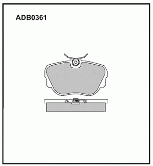 Колодки тормозные дисковые ADB0361 ALLIED NIPPON
