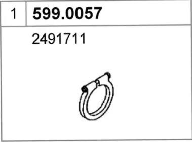 Монтажный комплект, глушитель 5990057 ASSO