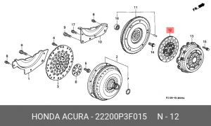 Диск сцепления 22200P3F015 HONDA