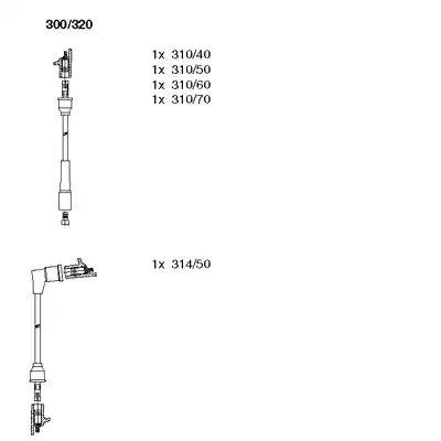 Ккомплект проводов зажигания 300320 BREMI
