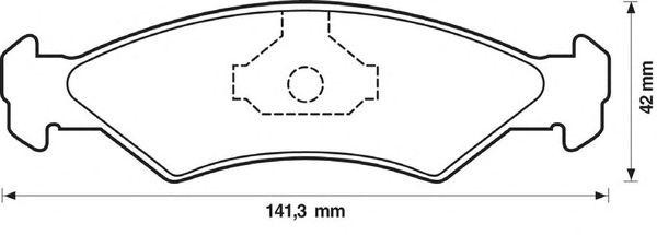 Комплект тормозных колодок, диско 571312B BENDIX JURID