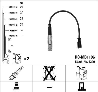 Ккомплект проводов зажигания 6349 NGK NTK