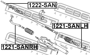 Тяга рулевая 1222-SAN FEBEST