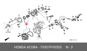 Термостат системы охлаждения 19301PV0305 HONDA