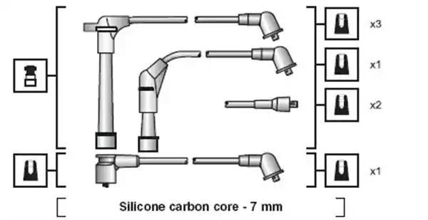 Ккомплект проводов зажигания 941318111091 MAGNETI MARELLI
