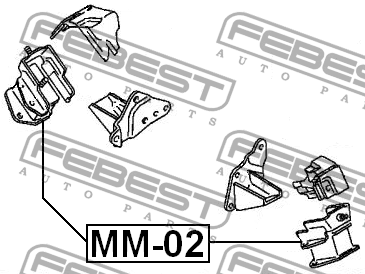 Подушка двигателя MM-02 FEBEST