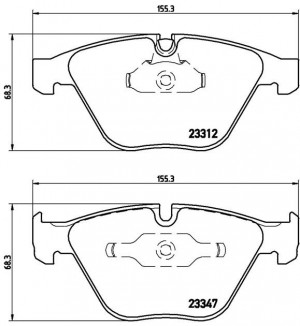 Комплект тормозных колодок, диско P 06 031 BREMBO
