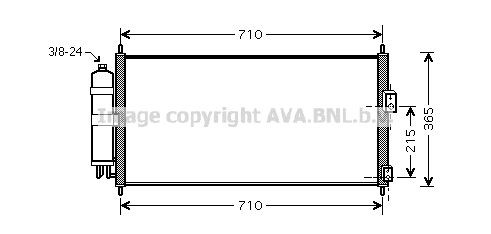 Радиатор кондиционера BWA5273 AVA