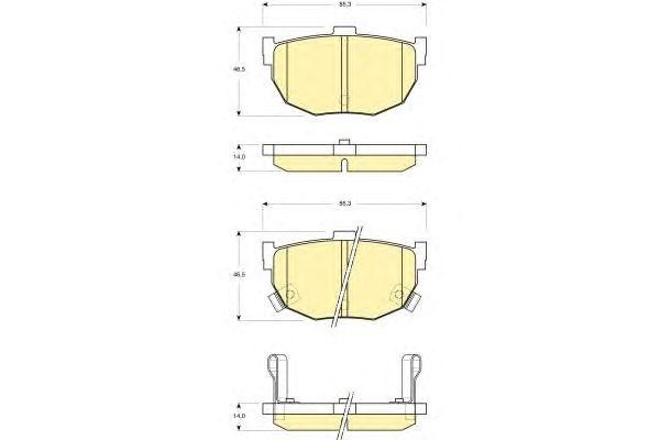 Комплект тормозных колодок, диско 6133689 GIRLING