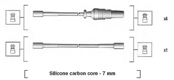 Ккомплект проводов зажигания 941085140566 MAGNETI MARELLI