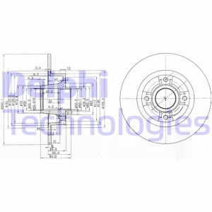 Тормозной диск BG3888 DELPHI