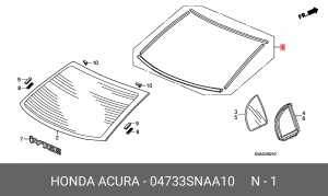 Уплотнитель капота 04733SNAA10 HONDA