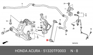 Стойка стабилизатора 51320TF0003 HONDA