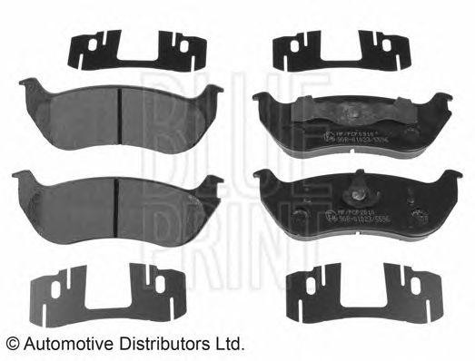 Комплект тормозных колодок, диско ADA104238 BLUE PRINT