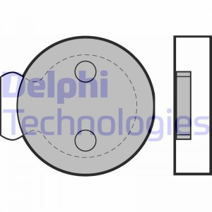 Комплект тормозных колодок, диски стояночной тормозной сист. LP422 DELPHI