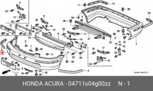 Бампер передний 04711S04G00ZZ HONDA
