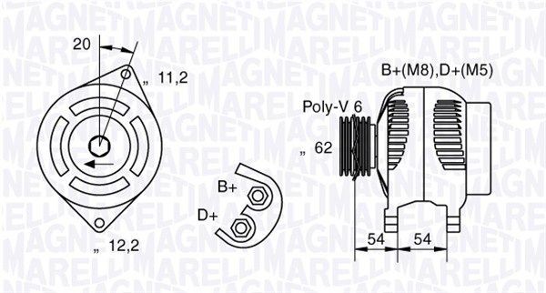 Генератор 063321858010 MAGNETI MARELLI