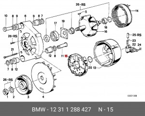 Выпрямитель, генератор 12 31 1 288 427 BMW