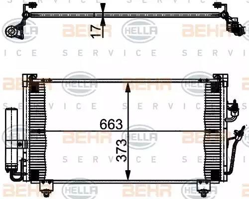 Конденсатор, кондиционер 8FC 351 301-581 HELLA