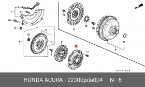 Корзина сцепления 22300PDA004 HONDA