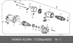 Стартер 31200PC6003 HONDA