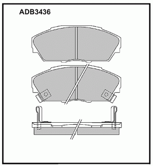 Колодки тормозные дисковые ADB3436 ALLIED NIPPON