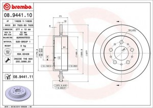 Тормозной диск 08.9441.10 BREMBO