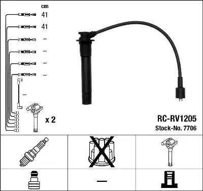 Ккомплект проводов зажигания 7706 NGK NTK