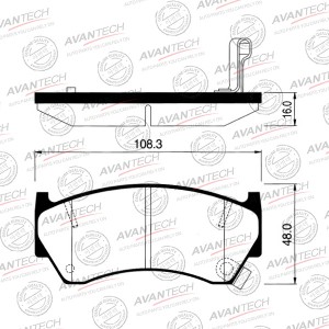 Колодки тормозные дисковые AV718 AVANTECH