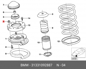 Гайка 31 33 1 092 887 BMW