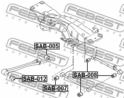 Сайлентблок SAB-012 FEBEST