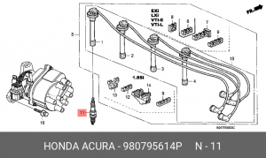 Свеча зажигания 980795614P HONDA
