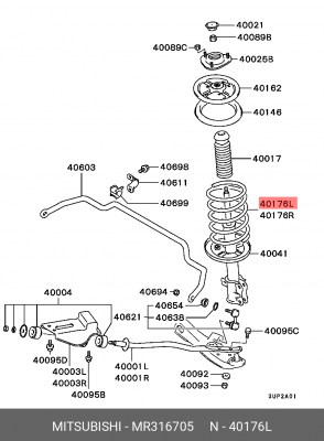Пружина подвески MR316705 MITSUBISHI
