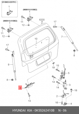 Деталь 0K55262410B HYUNDAI KIA