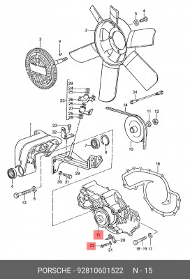 Водяной насос 92810601522 PORSCHE