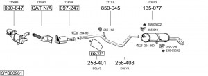 Глушитель выхлопных газов конечный 165261 BOSAL