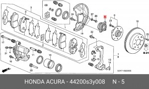Комплект подшипника ступицы колеса 44200S3Y008 HONDA