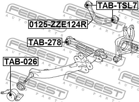 Сайлентблок TAB-278 FEBEST