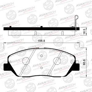 Колодки тормозные дисковые AV157 AVANTECH
