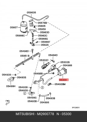 Фильтр топливный MQ900778 MITSUBISHI