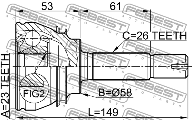 ШРУС 0110-054 FEBEST