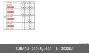 Пружина ходовой части 21045GA320 SUBARU