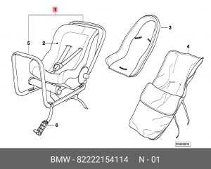 Сиденье детское 82 22 2 154 114 BMW