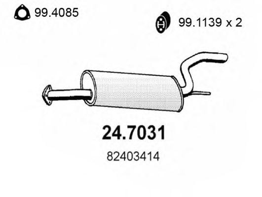Глушитель выхлопных газов конечный 247031 ASSO