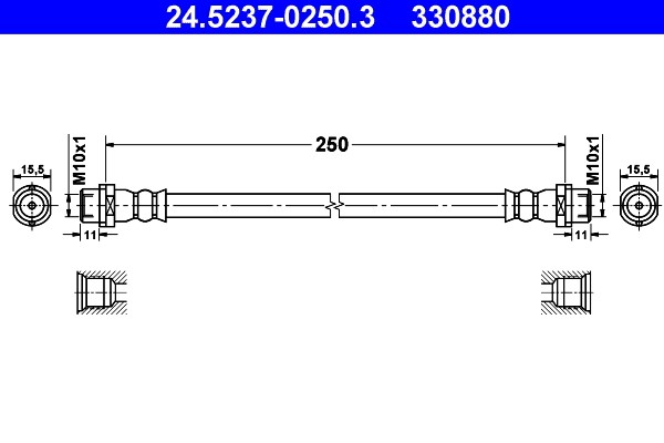 Тормозной шланг 24.5237-0250.3 ATE