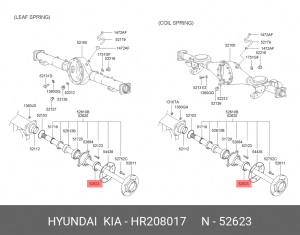 Комплект подшипника ступицы колеса HR208017 HYUNDAI KIA