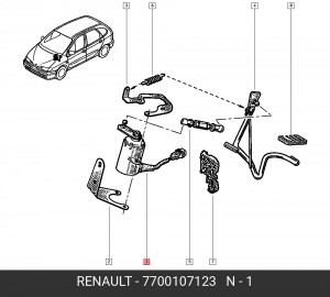 Датчик, положение педали акселератора 7700107123 RENAULT
