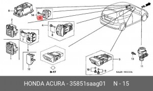 Лампа 35851SAAG01 HONDA