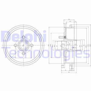 Тормозной барабан BF147 DELPHI